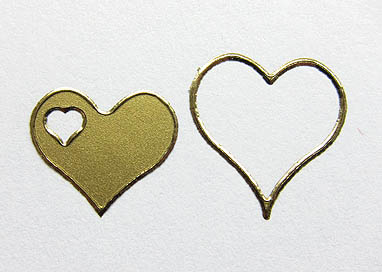 Sticker Herz gold